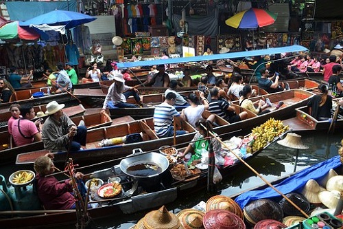 Bankok boat market Thailand